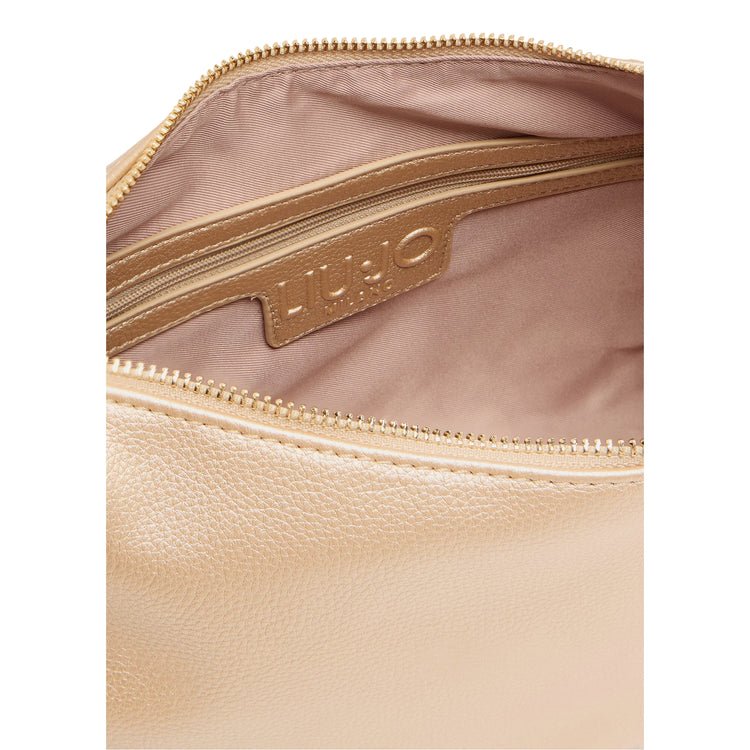 Borsa a mezzaluna con tracolla in gros grain interno