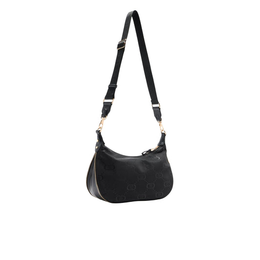 Borsa hobo media da donna in nylon logato retro