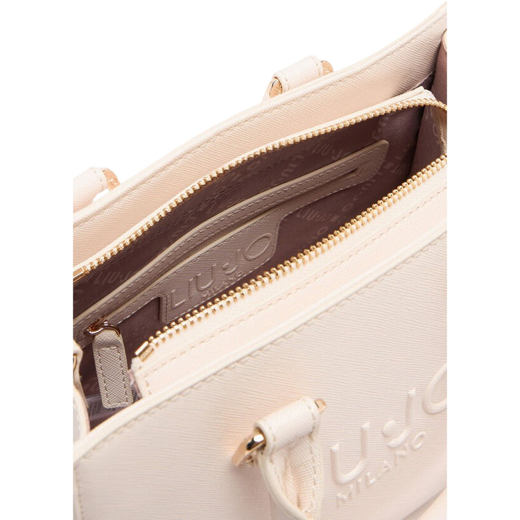 Borsa a mano Donna con tracolla aggiunta bianco dettaglio