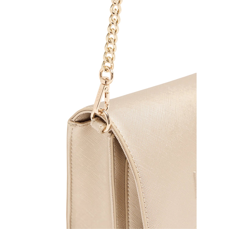 Borsa a tracolla Donna con logo in rilievo Oro dettaglio