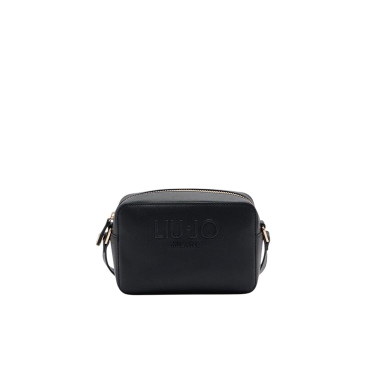 Borsa a tracolla Donna con logo a rilievo Nero