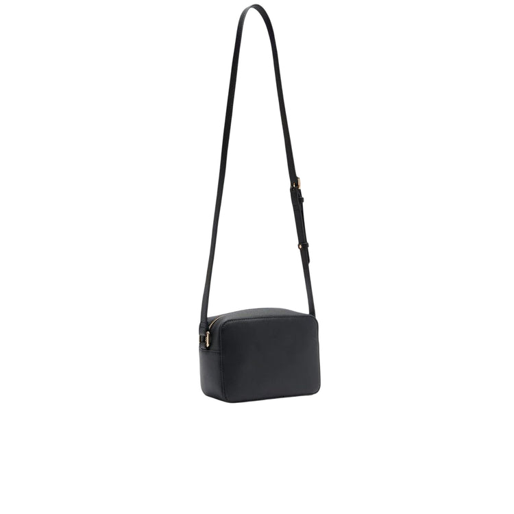 Borsa a tracolla Donna con logo a rilievo Nero retro