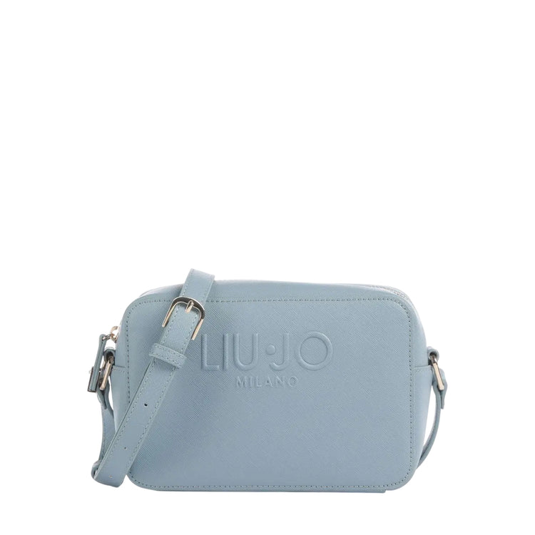 Borsa a tracolla Donna con logo a rilievo Azzurro