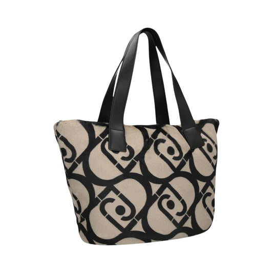 Borsa Hobo grande con logo all over retro