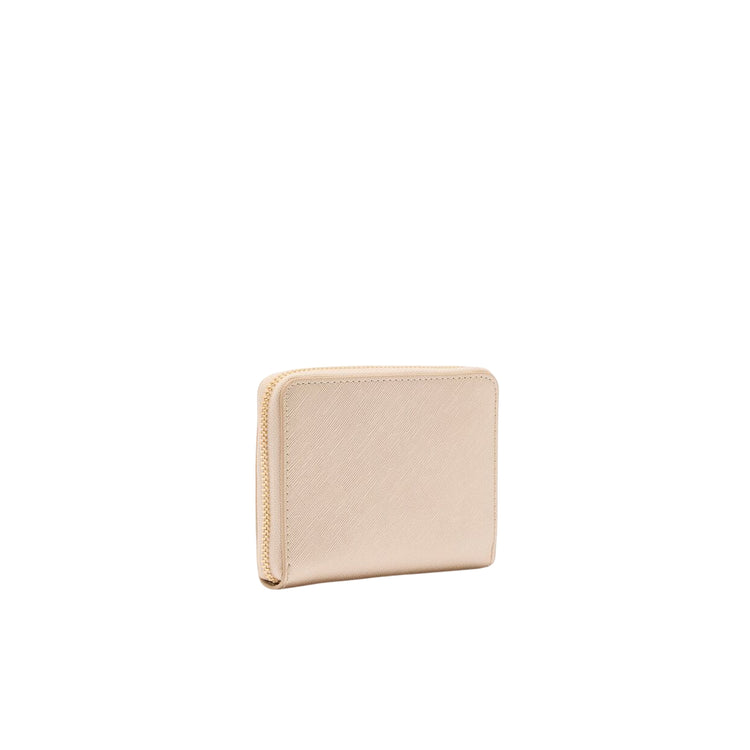 Portafoglio piccolo Donna con logo a rilievo Oro retro