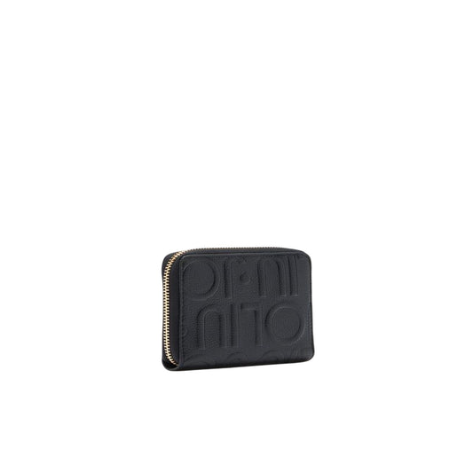 Portafoglio Donna con logo a rilievo all over Nero retro