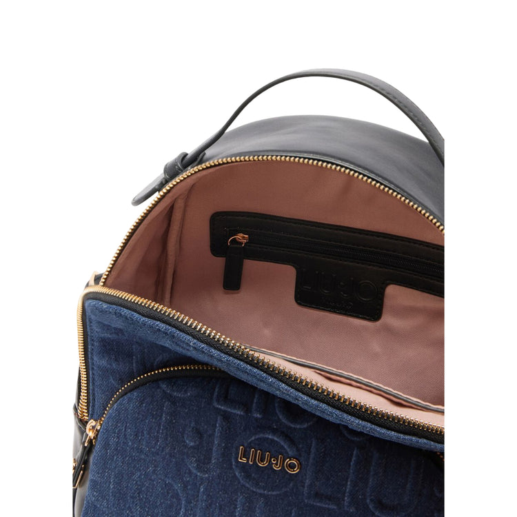 Zaino medio da Donna in denim con logo interno