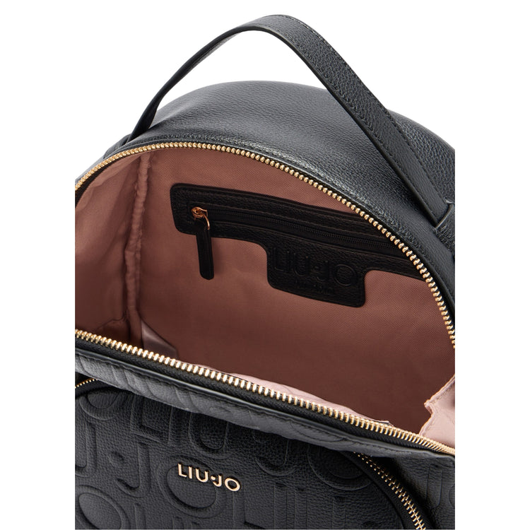 Zaino medio Donna con logo a rilievo Nero interno
