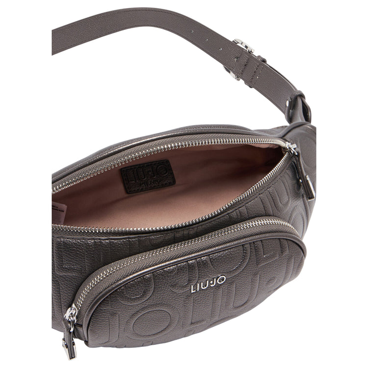 Marsupio medio Donna con logo a rilievo Grigio