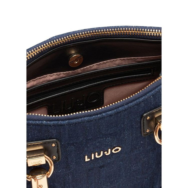 Borsa a mano piccola da donna in denim interno