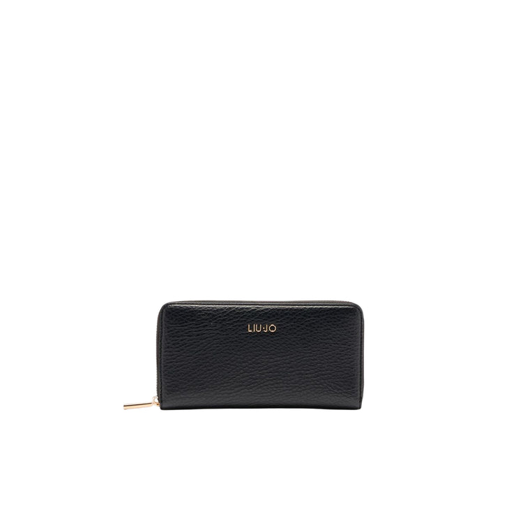 Portafoglio Donna grande zip around Nero