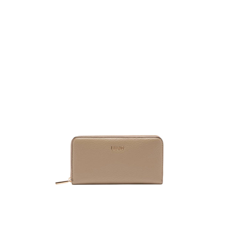 Portafoglio Donna grande zip around Beige