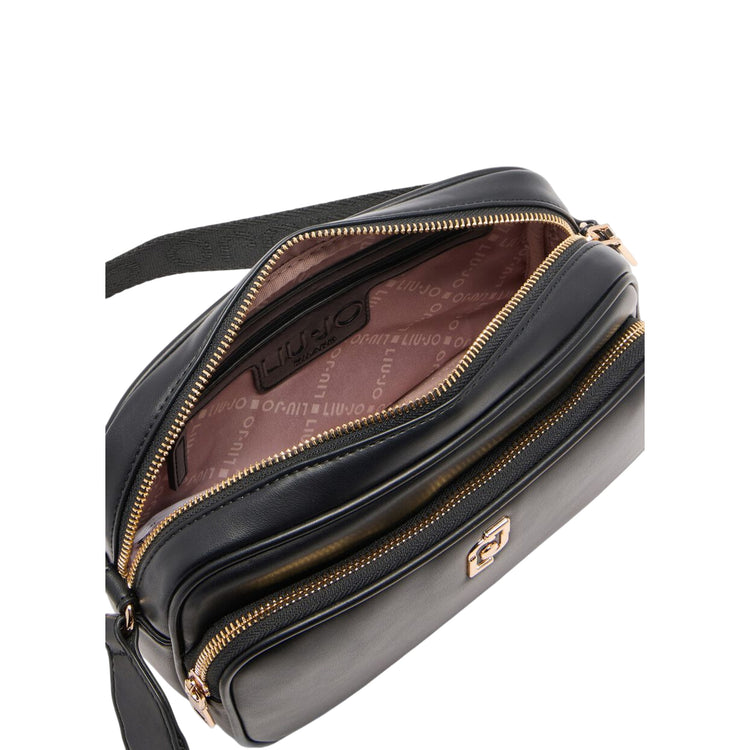 Borsa Donna a tracolla media con tasca davanti Nero interno