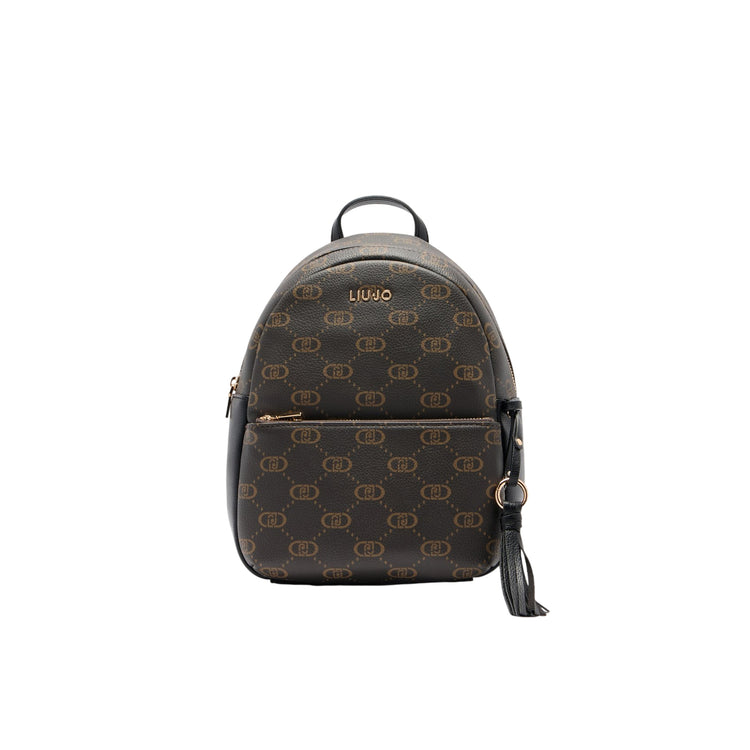 Zaino medio Donna nero con logo all over