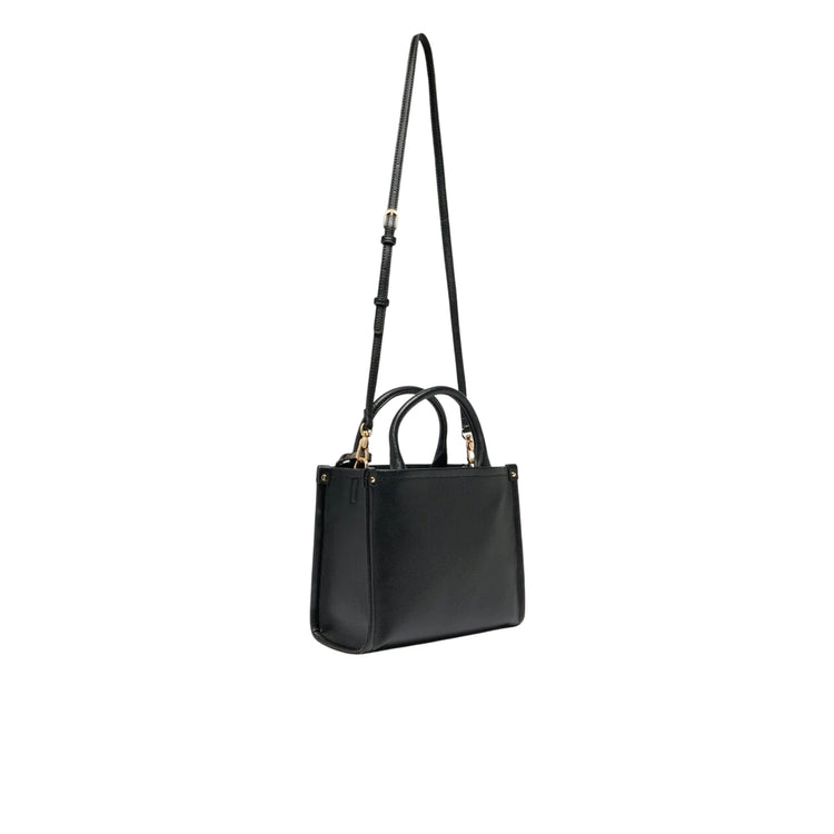 Borsa Donna piccola a mano con charm Nero retro con tracolla