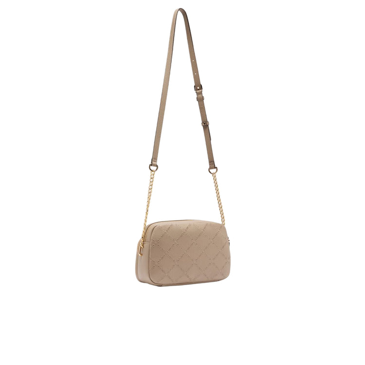 Borsa a tracolla media Donna con motivo rombi Beige retro