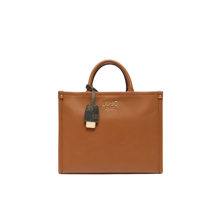 Borsa Donna media a mano con charm Marrone