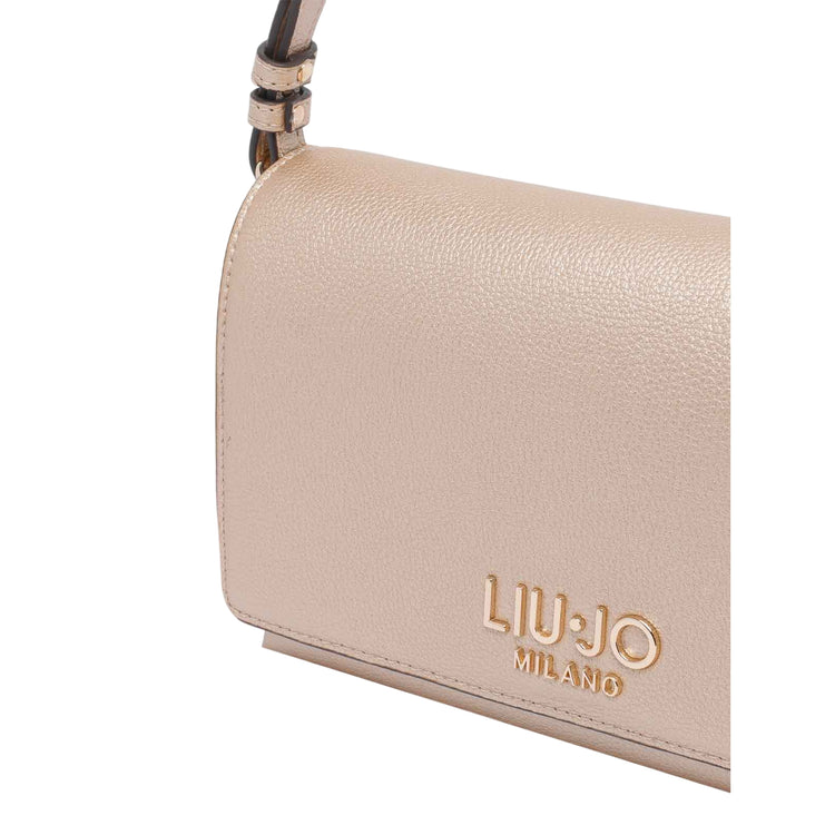 Borsa a spalla con logo Oro dettaglio