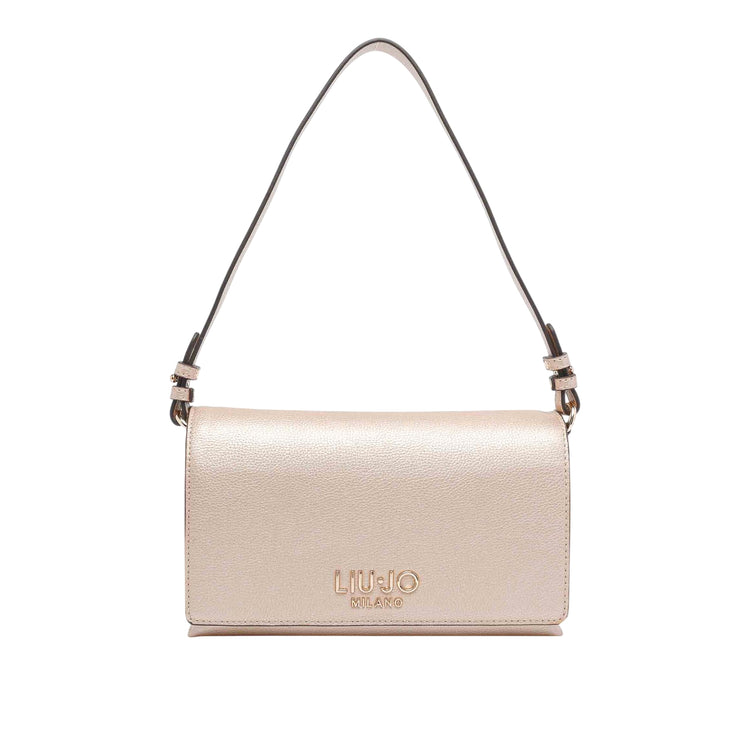 Borsa a spalla con logo Oro