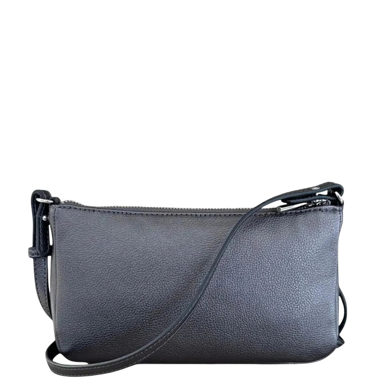 Mini Borsa a spalla Donna in tinta unita grigia retro