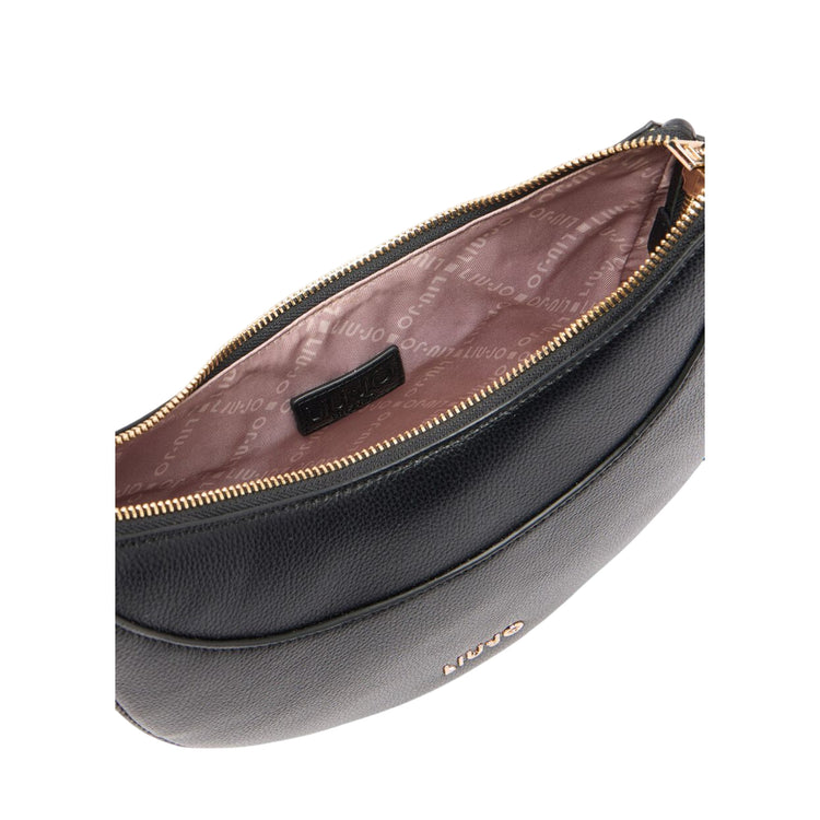 Borsa a spalla media da donna con charm Nero interno