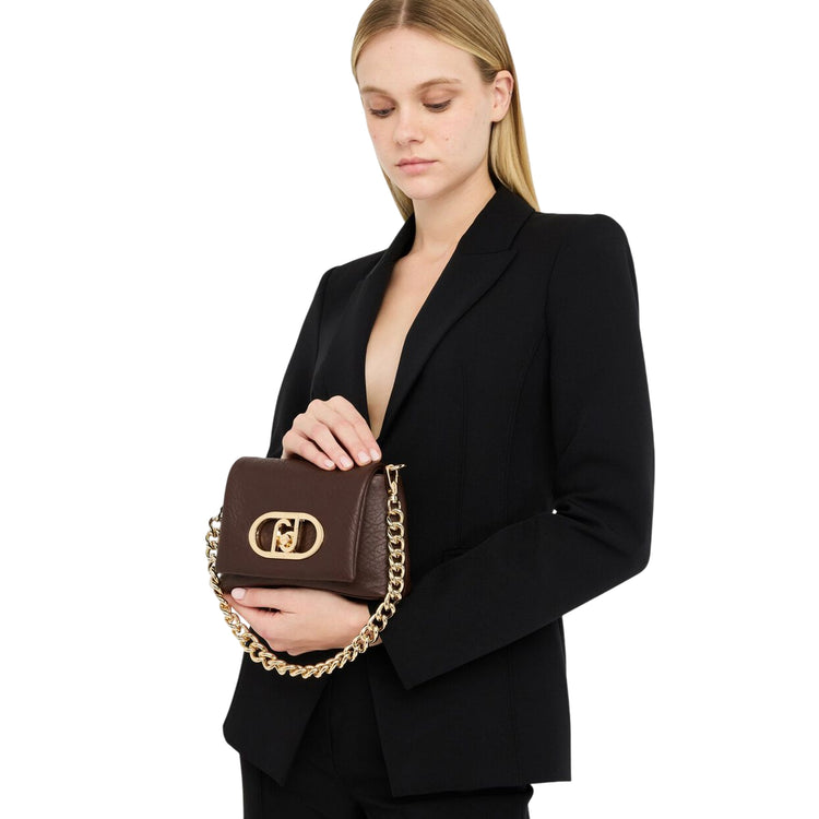 Borsa Donna LaPuffy piccola Marrone su modella