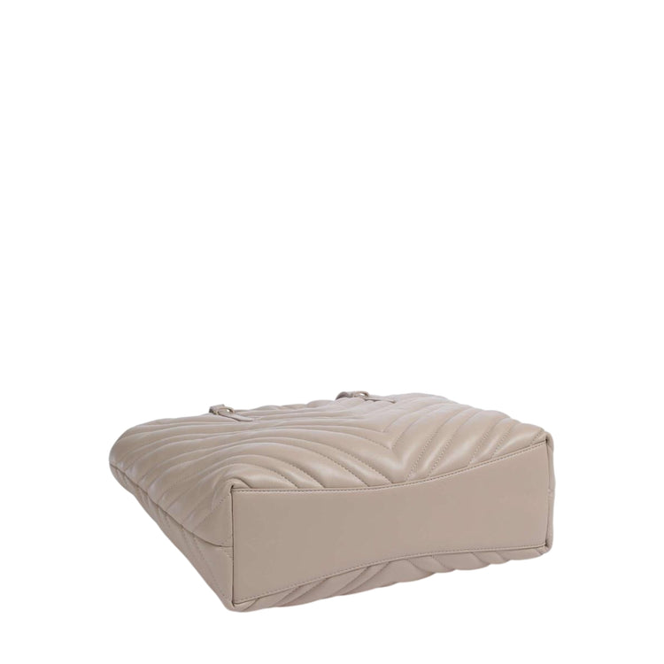 Borsa Donna Shopping grande matelassé beige