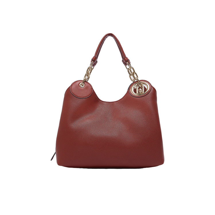 Borsa stachel media Donna in tinta unita rossa