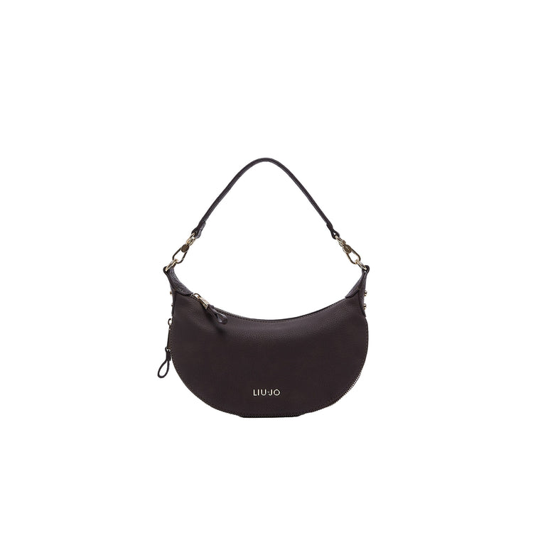 Borsa Hobo piccola Donna effetti nabuk marrone scuro