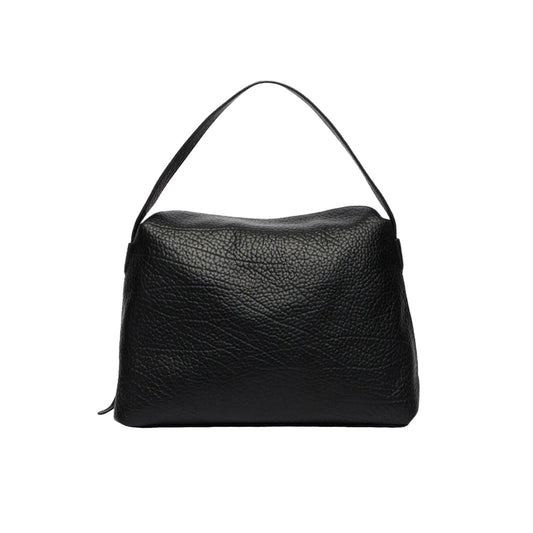 Borsa a spalla Donna con dettagli zip Nero retro