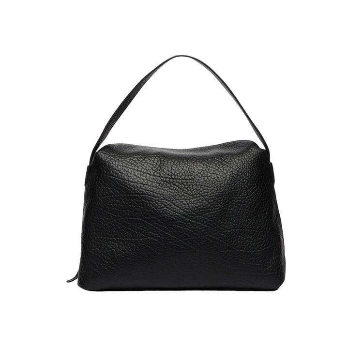Borsa a spalla Donna con dettagli zip Nero retro