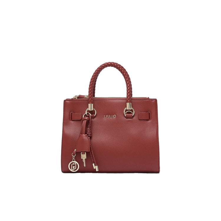 Borsa satchel piccola Donna con charms Rosso