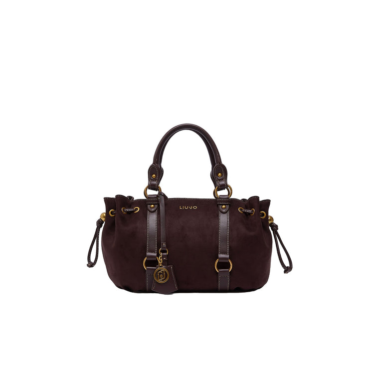 Borsa bauletto Donna in microfibra bordeaux