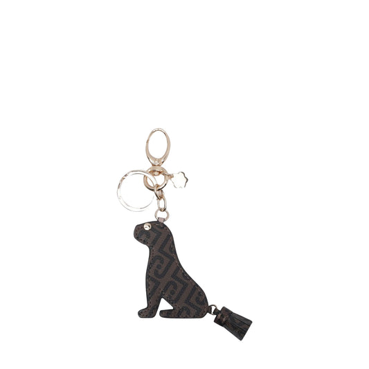 Portachiavi Donna con cane retro