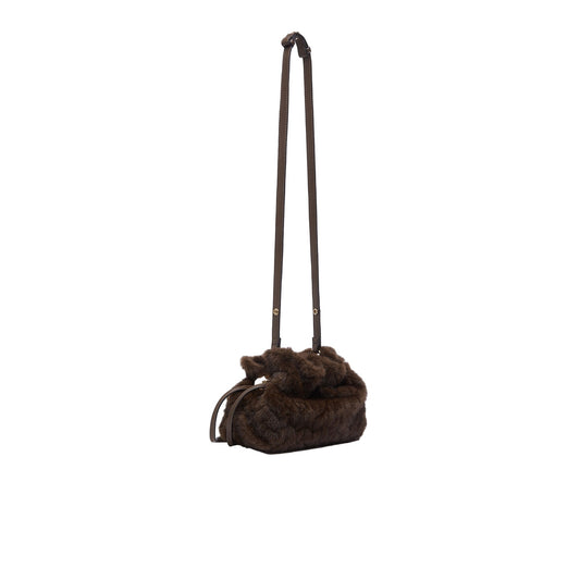 Borsa piccola Donna Riccy in pelliccia marrone