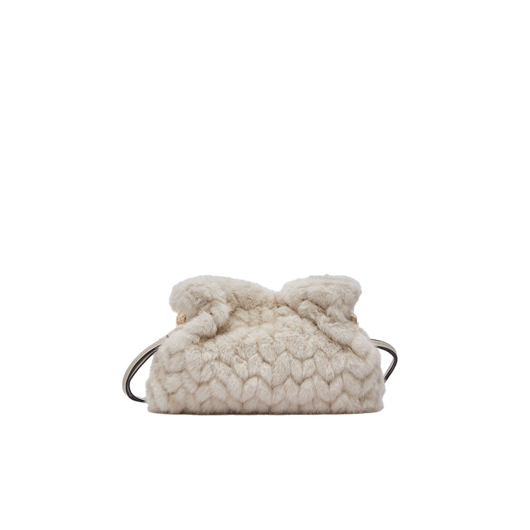 Borsa piccola Donna Riccy in pelliccia Beige