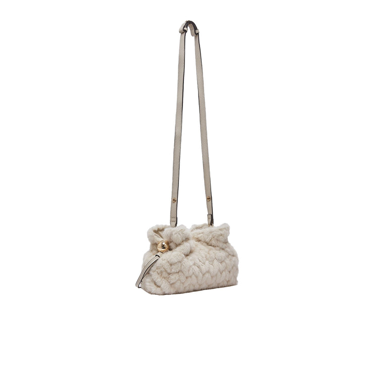 Borsa piccola Donna Riccy in pelliccia Beige