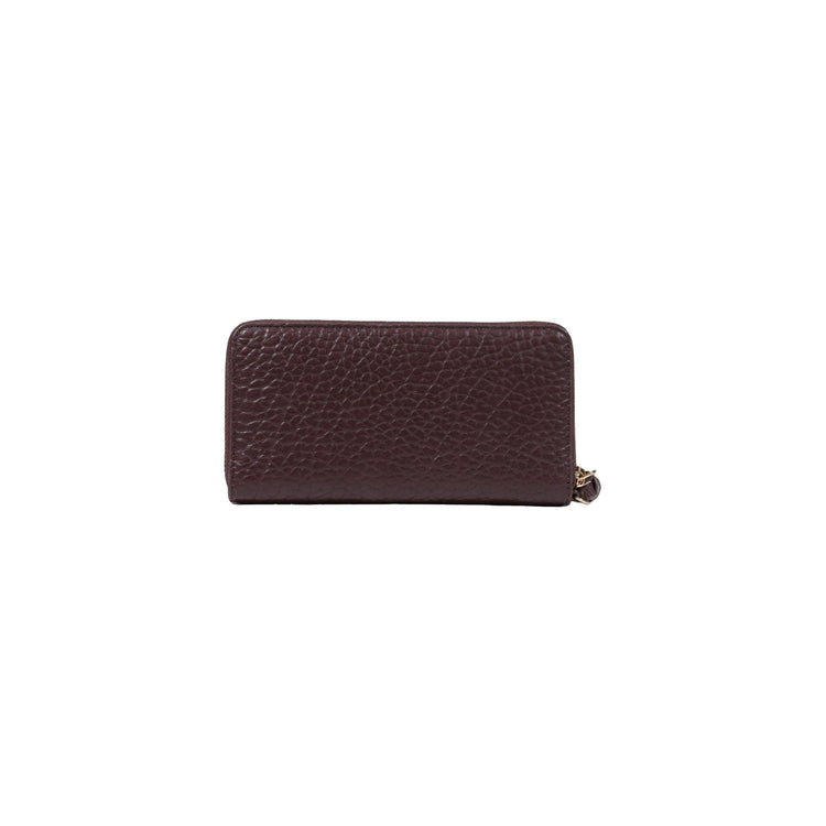 Portafoglio Donna con inserto tessuto davanti retro