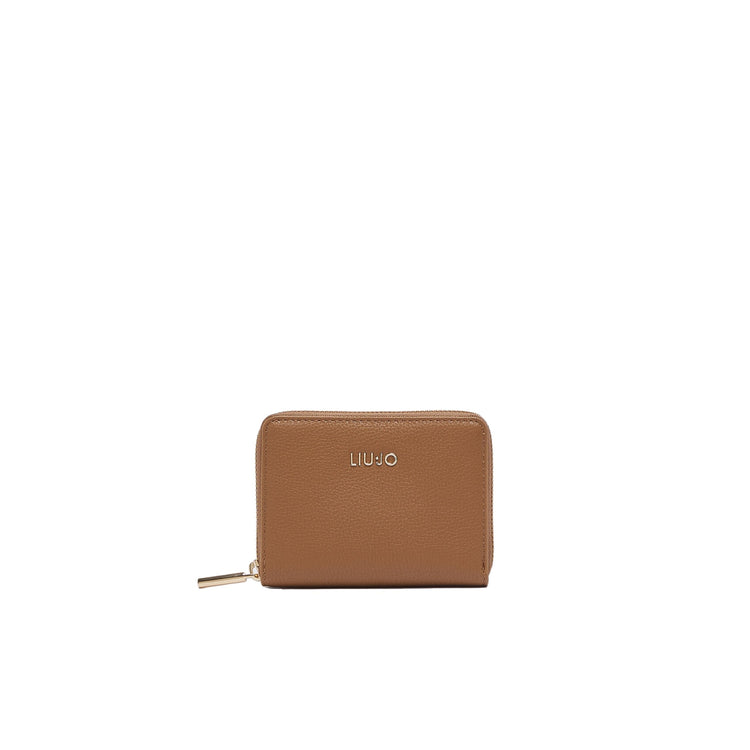 Portafoglio piccolo Donna con zip Marrone chiaro