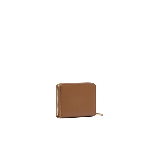 Portafoglio piccolo Donna con zip Marrone chiaro retro