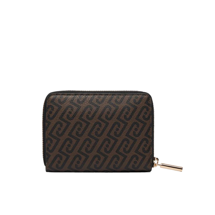 Portafoglio piccolo Donna design logato marrone retro