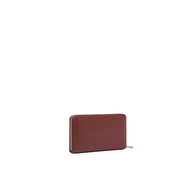 Portafoglio grande Donna con zip Rosso retro