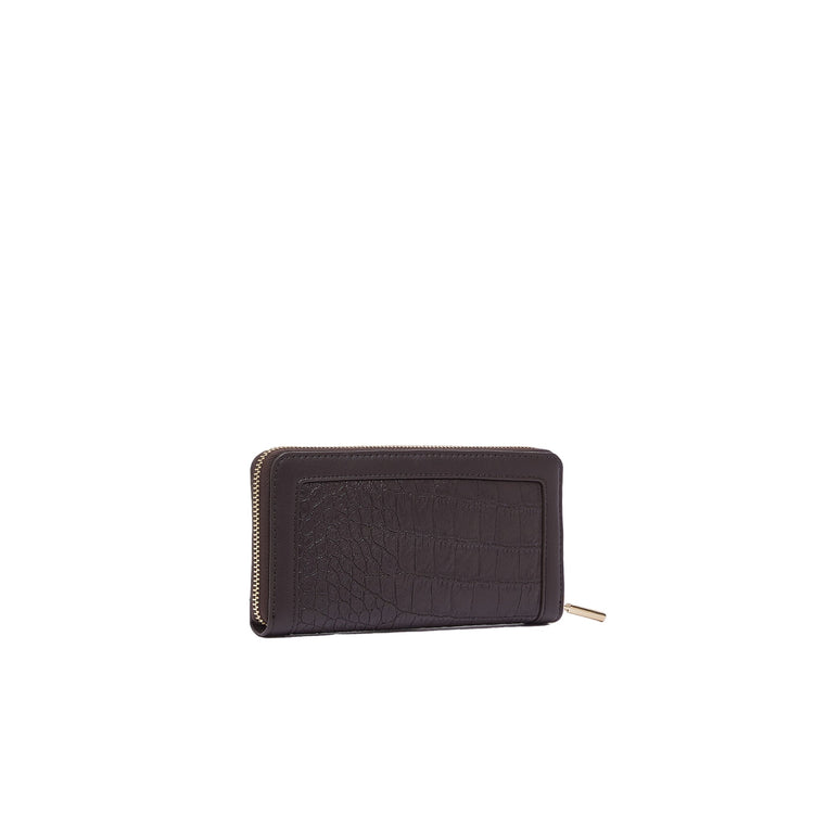 Portafoglio grande Donna effetto cocco marrone scuro retro