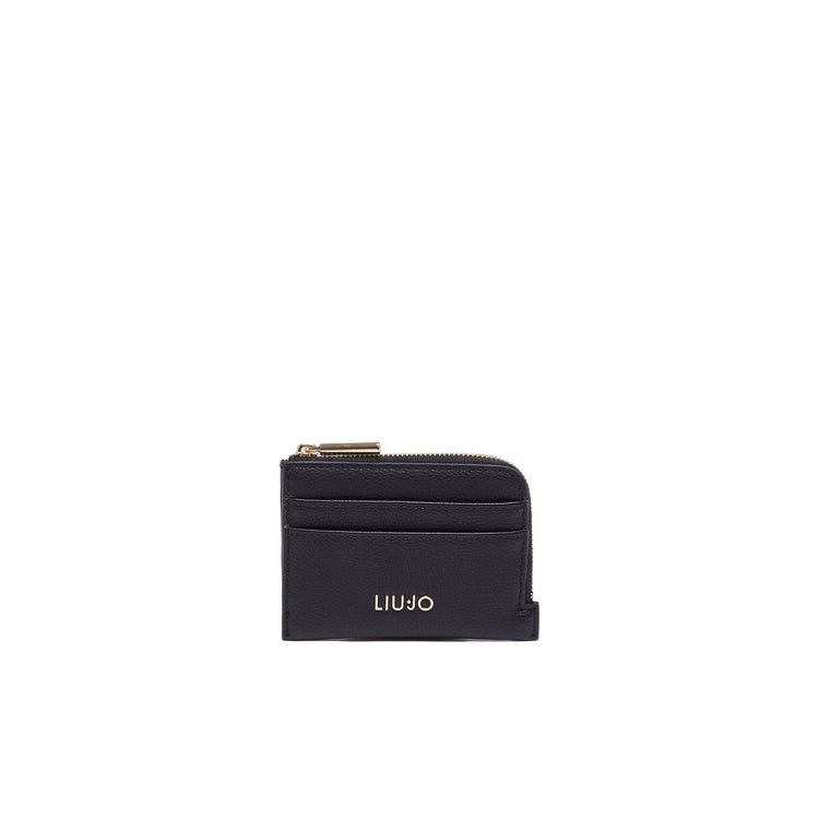 Portacarte Donna con zip Nero