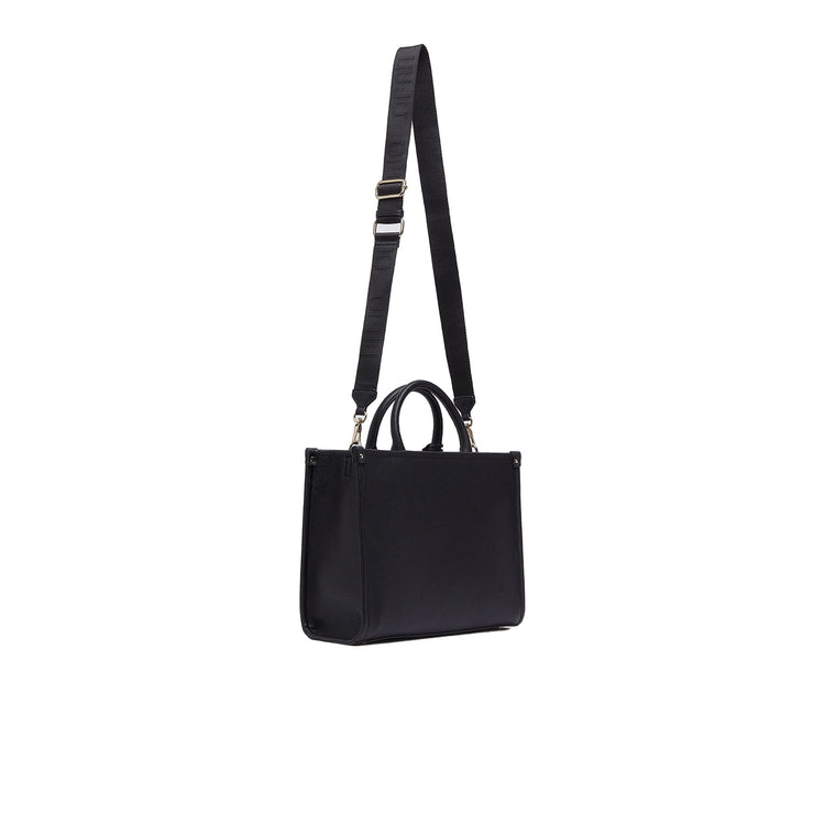 Borsa a mano media Donna con charm Nero, con tracolla, retro