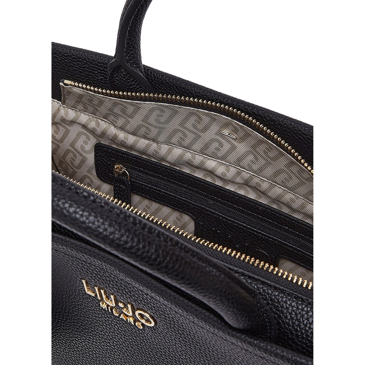 Borsa a mano media Donna con charm Nero dettaglio interno