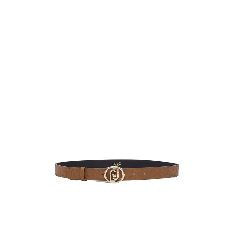 Cintura Donna con logo tondo Marrone chiaro