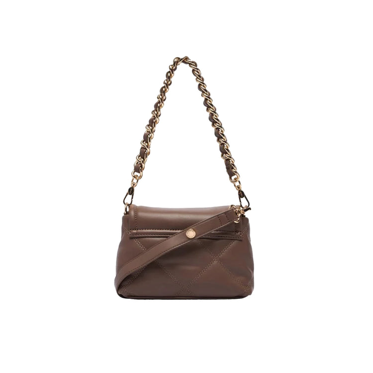 Borsa a spalla Donna LaPuffy Piccola Marrone, retro