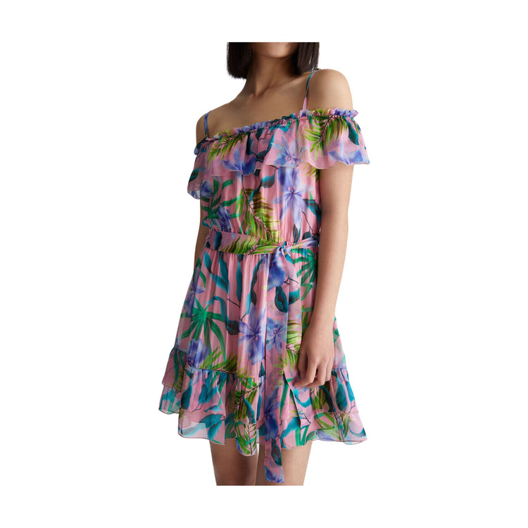 Women's mini dress in silk blend