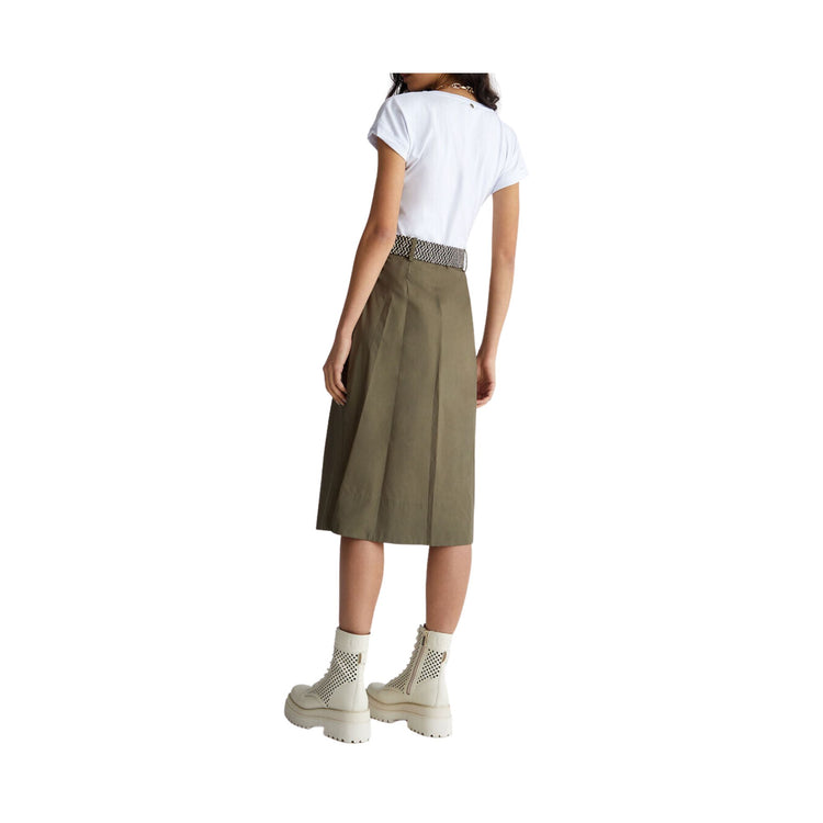 Women's dress with long buttoned skirt